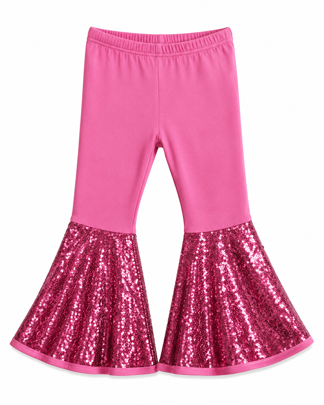 ILTEX Apparel Kids Clothing Bell Bottom Hot Pink Sequin Pants