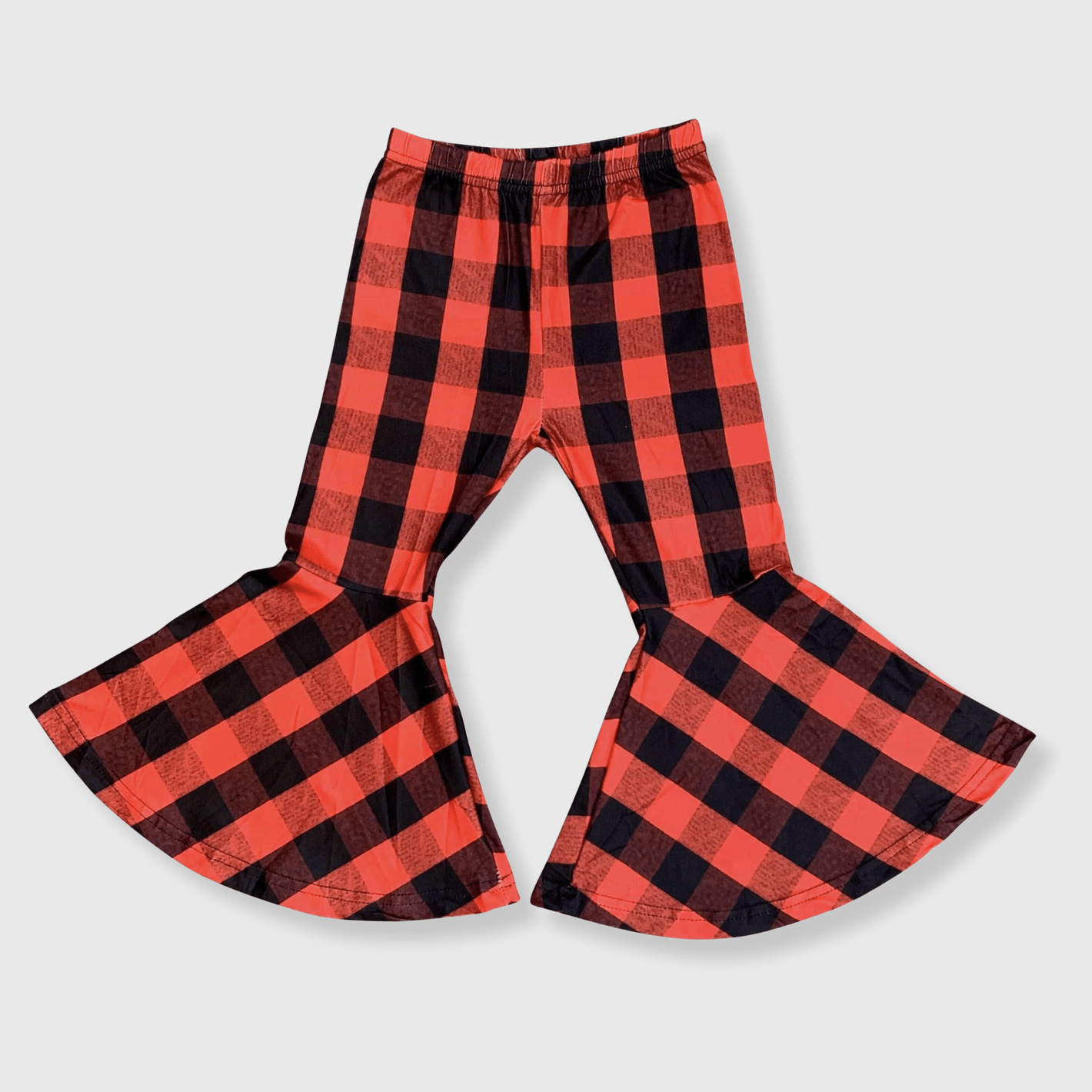 ILTEX Apparel Kids Clothing Bell Bottom Red Plaid Pants