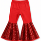 ILTEX Apparel Kids Clothing Bell Bottom Red Sequin Pants