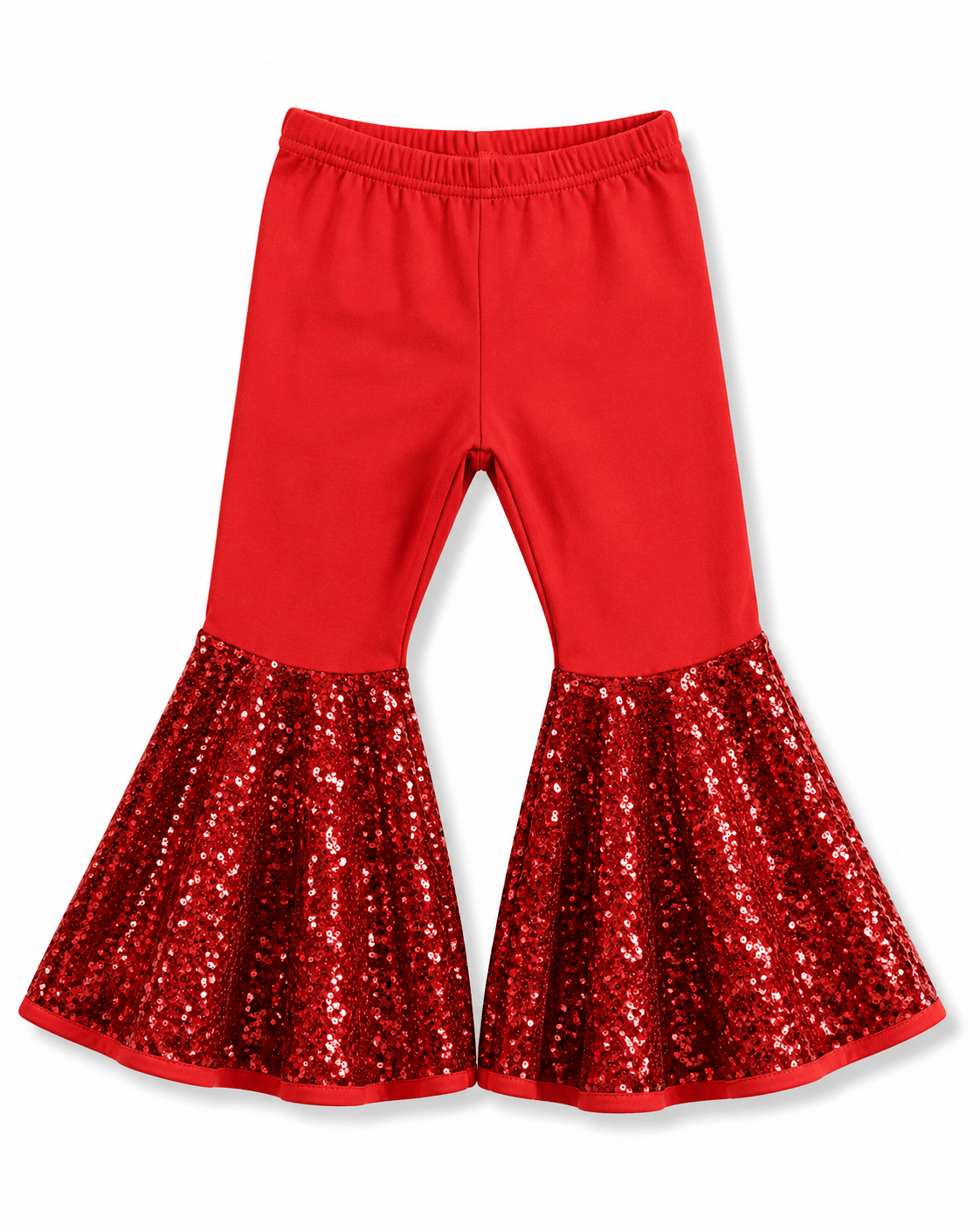 ILTEX Apparel Kids Clothing Bell Bottom Red Sequin Pants