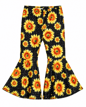 ILTEX Apparel Kids Clothing Bell Bottom Sunflower Pants