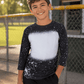 ILTEX Apparel Kids Clothing Black / 2T Faux Bleached Raglan Tee - Toddler & Youth