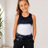Faux Bleached Tank Top - Kids - Black