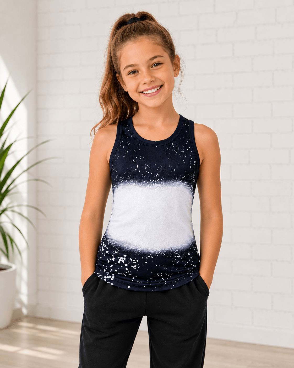 ILTEX Apparel Kids Clothing Black / 2T Faux Bleached Tank Top - Kids