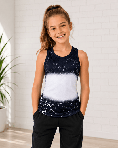ILTEX Apparel Kids Clothing Black / 2T Faux Bleached Tank Top - Kids