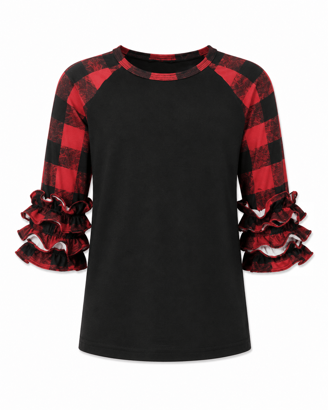 ILTEX Apparel Kids Clothing Buffalo Black Red Plaid Ruffle Kids