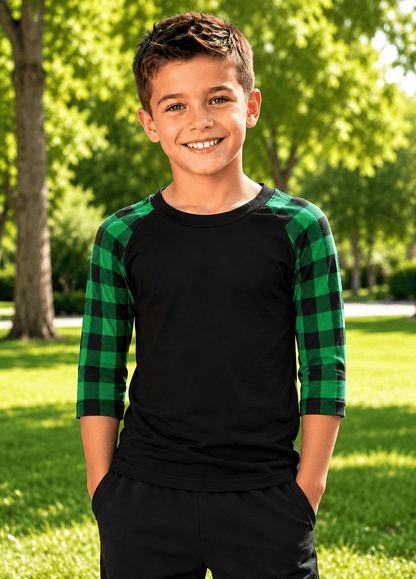 ILTEX Apparel Kids Clothing Buffalo Plaid Black Green Kids