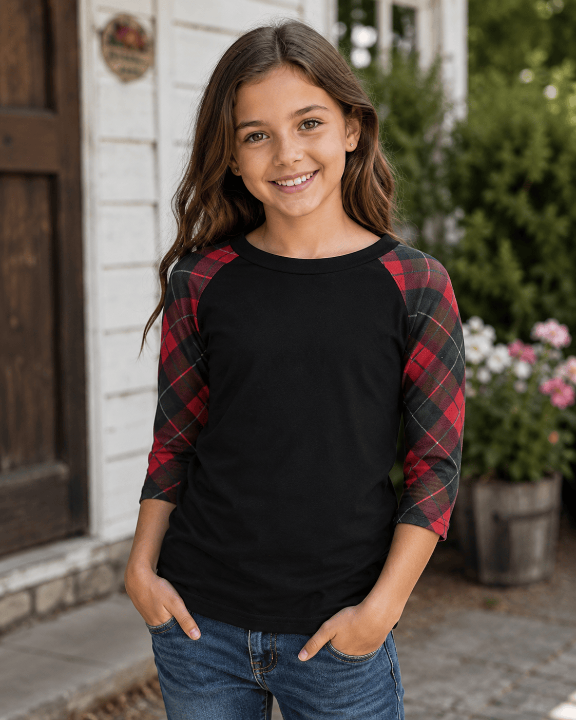 ILTEX Apparel Kids Clothing Buffalo Plaid Black Red/Green Kids