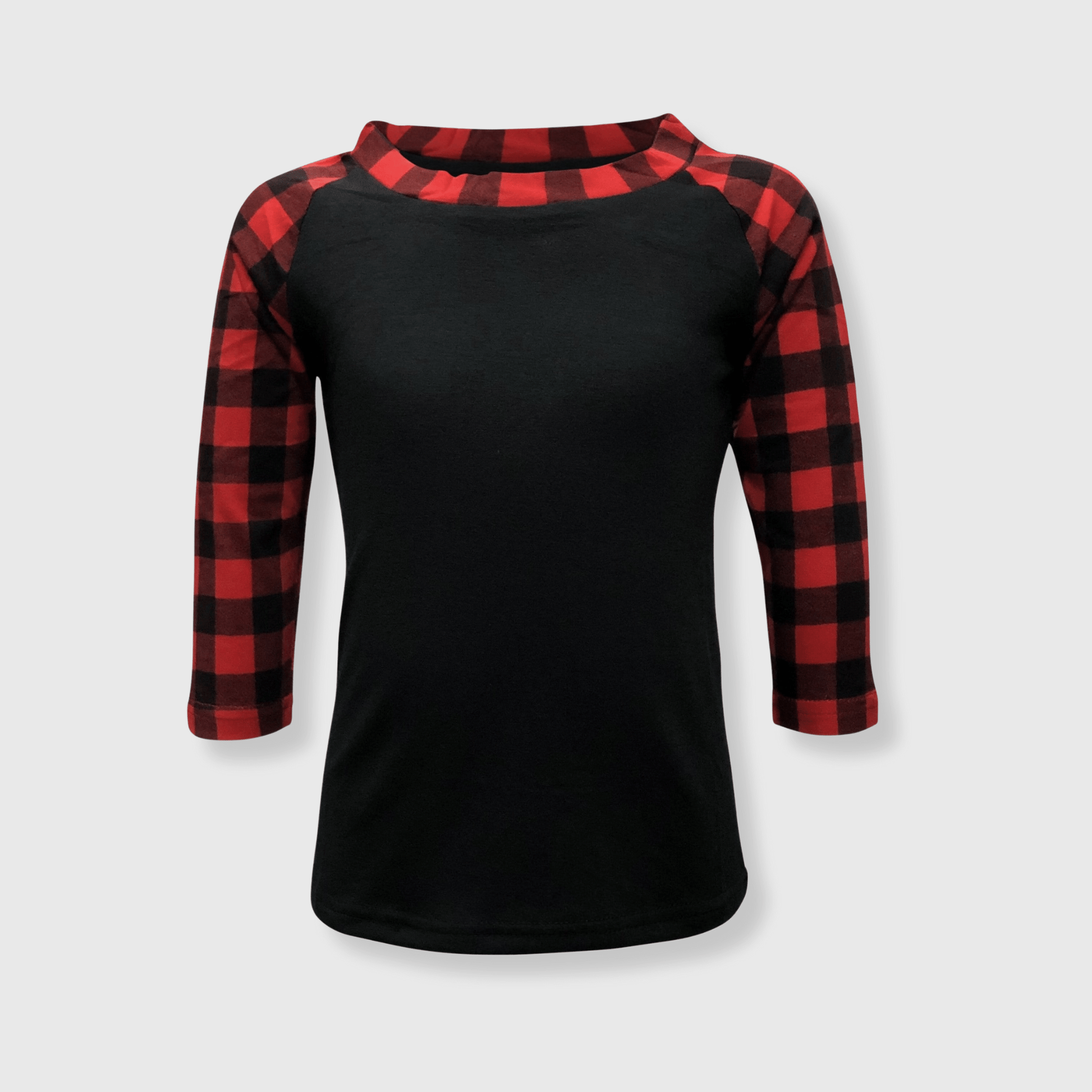 ILTEX Apparel Kids Clothing Buffalo Plaid Black Red Top Kids