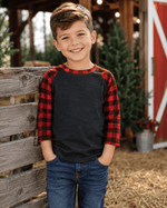 ILTEX Apparel Kids Clothing Buffalo Plaid Charcoal Red Kids