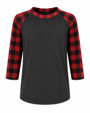 ILTEX Apparel Kids Clothing Buffalo Plaid Charcoal Red Kids