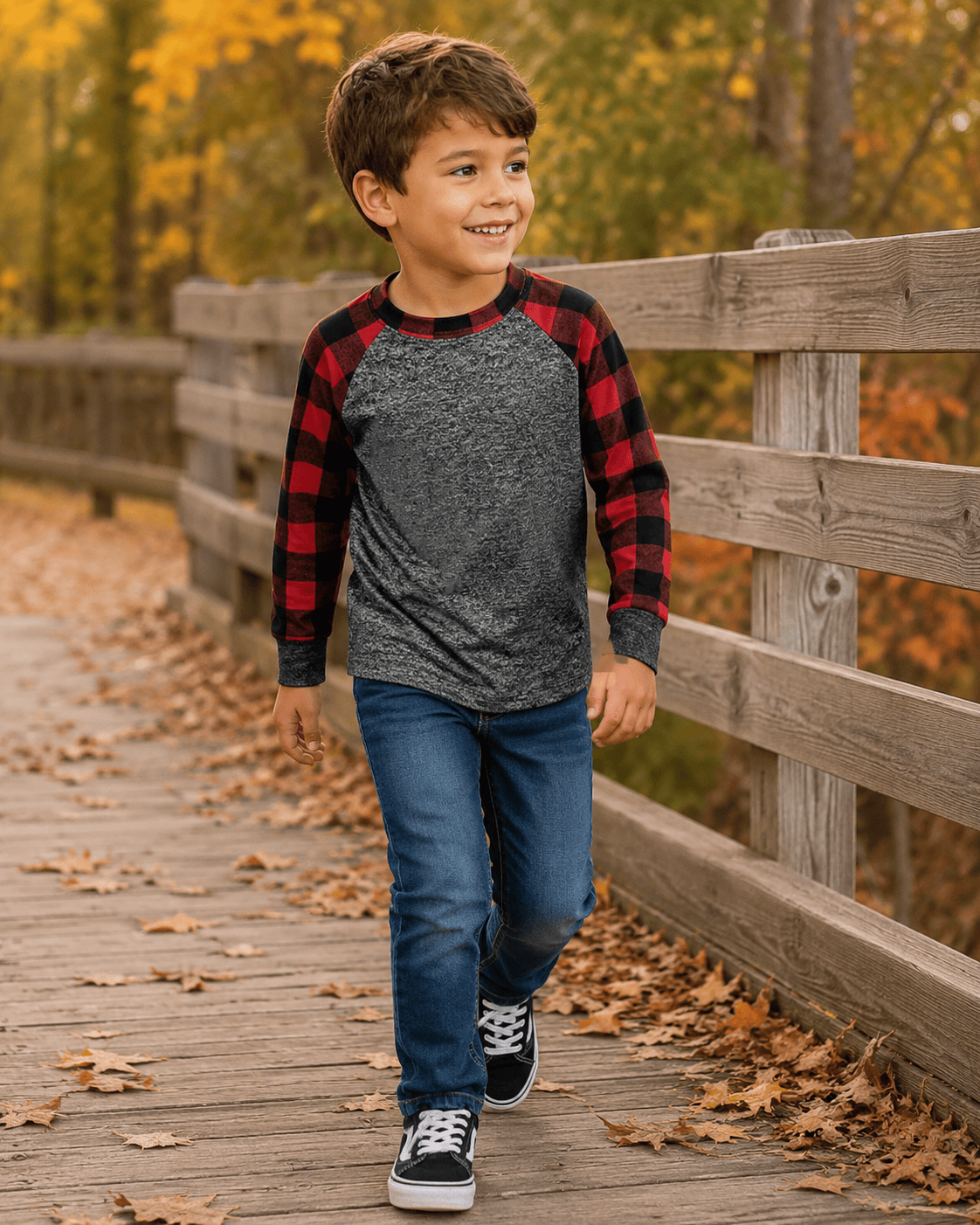ILTEX Apparel Kids Clothing Buffalo Plaid Long Sleeves Top Kids