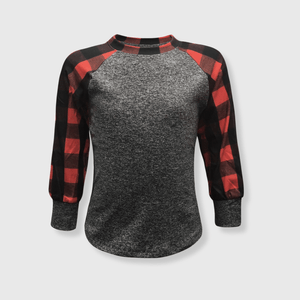 ILTEX Apparel Kids Clothing Buffalo Plaid Long Sleeves Top Kids