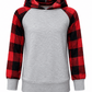 ILTEX Apparel Kids Clothing Buffalo Plaid Plain Raglan Hoodie Kids
