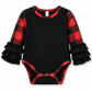 ILTEX Apparel Kids Clothing Buffalo Plaid Ruffle Toddler Onesie