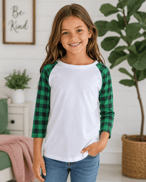 ILTEX Apparel Kids Clothing Buffalo Plaid White Green Kids