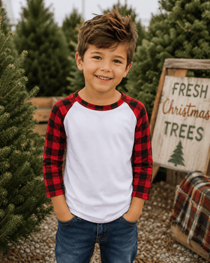 ILTEX Apparel Kids Clothing Buffalo Plaid White Red Kids