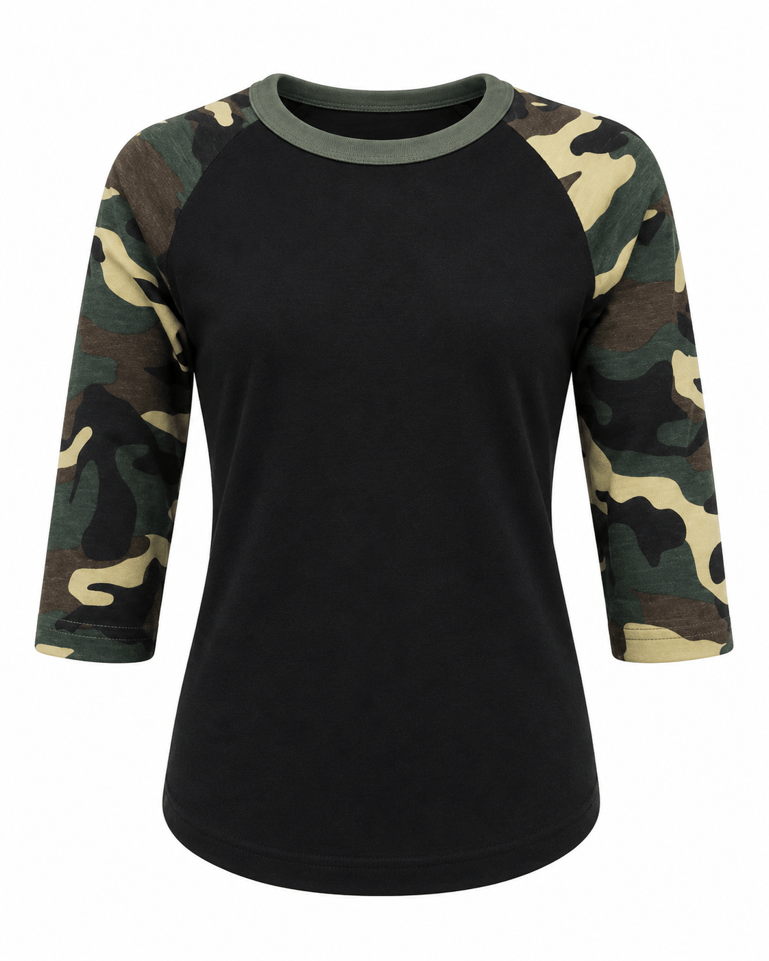ILTEX Apparel Kids Clothing Camouflage Raglan Black/Camo Kids
