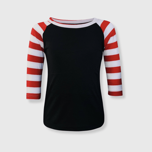 ILTEX Apparel Kids Clothing Candy Cane Black Red Stripes Top Kids