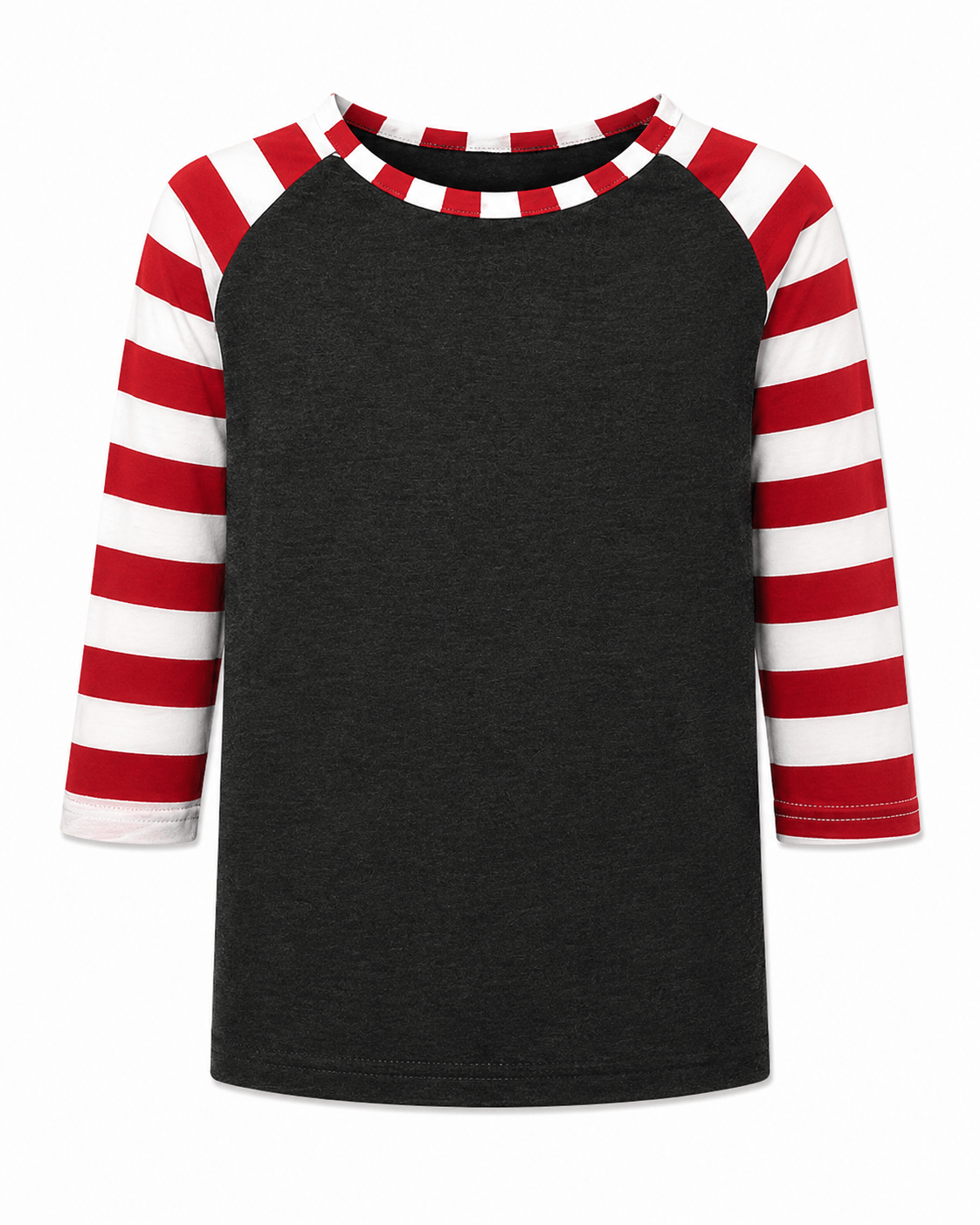 ILTEX Apparel Kids Clothing Candy Cane Charcoal Red Stripes Top Kids