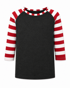 ILTEX Apparel Kids Clothing Candy Cane Charcoal Red Stripes Top Kids