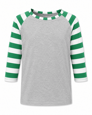 ILTEX Apparel Kids Clothing Candy Cane Gray Green Stripes Top Kids