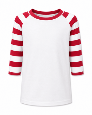 ILTEX Apparel Kids Clothing Candy Cane White Red Stripes Top Kids