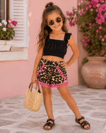 ILTEX Apparel Kids Clothing Cheetah Pom Pom Shorts Kids
