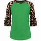 ILTEX Apparel Kids Clothing Cheetah Print Green Ruffle Raglan Kids