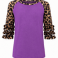 ILTEX Apparel Kids Clothing Cheetah Print Purple Ruffle Raglan Kids