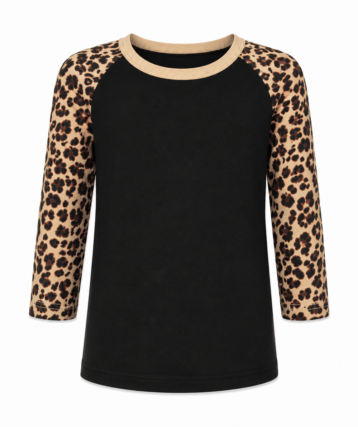 ILTEX Apparel Kids Clothing Cheetah Raglan Black/Cheetah Kids