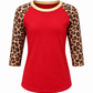 ILTEX Apparel Kids Clothing Cheetah Raglan Red/Cheetah Kids