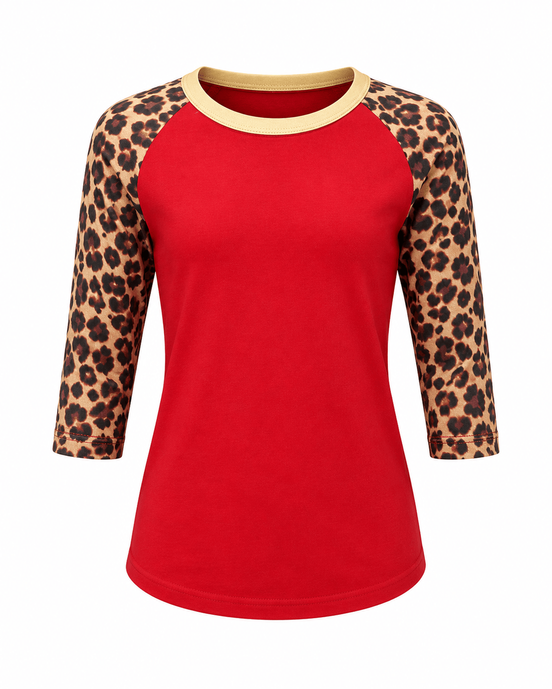 ILTEX Apparel Kids Clothing Cheetah Raglan Red/Cheetah Kids
