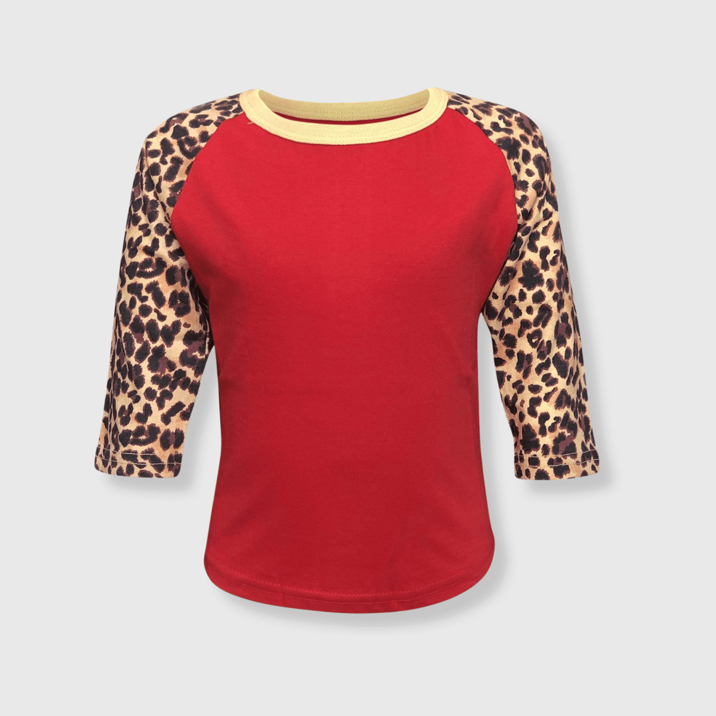 ILTEX Apparel Kids Clothing Cheetah Raglan Red/Cheetah Kids