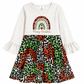 ILTEX Apparel Kids Clothing Cheetah Red Green 'Merry Christmas' Dress
