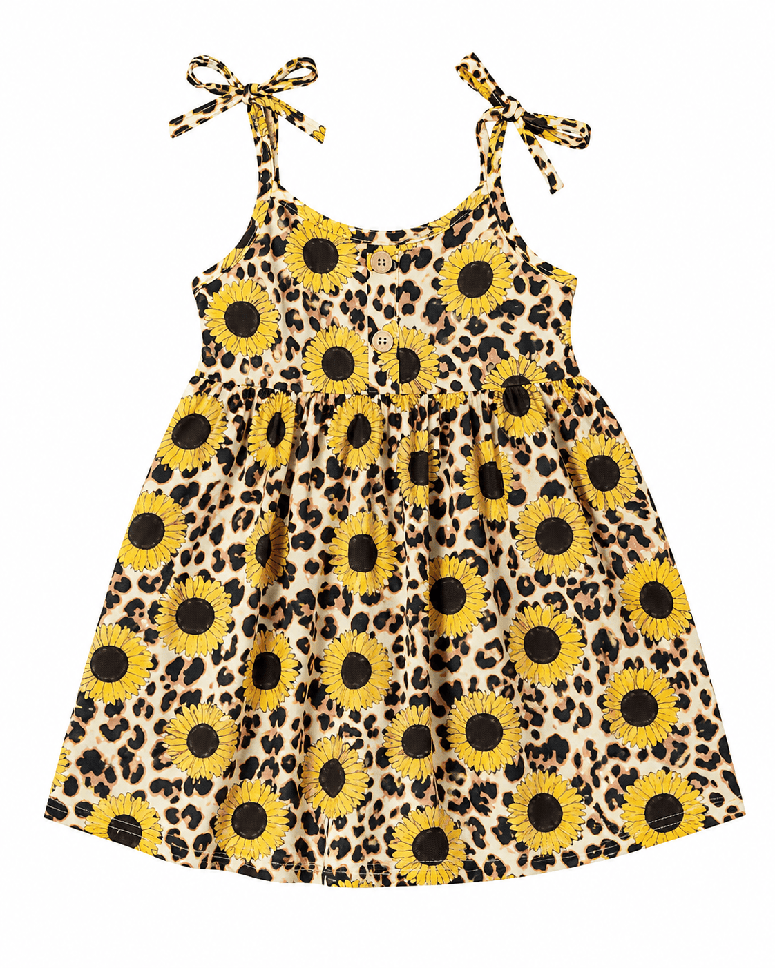ILTEX Apparel Kids Clothing Cheetah Sunflower Dress Kids