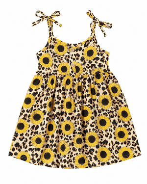 ILTEX Apparel Kids Clothing Cheetah Sunflower Dress Kids