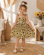 ILTEX Apparel Kids Clothing Cheetah Sunflower Dress Kids