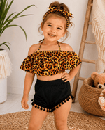 ILTEX Apparel Kids Clothing Cheetah Two-Piece Summer Outfit Kids