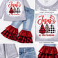 ILTEX Apparel Kids Clothing Christmas Bleached 'Jesus is The Reason' Bell Bottom Outfit