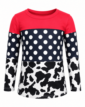 ILTEX Apparel Kids Clothing Color Block Cow Polka Dot Kids
