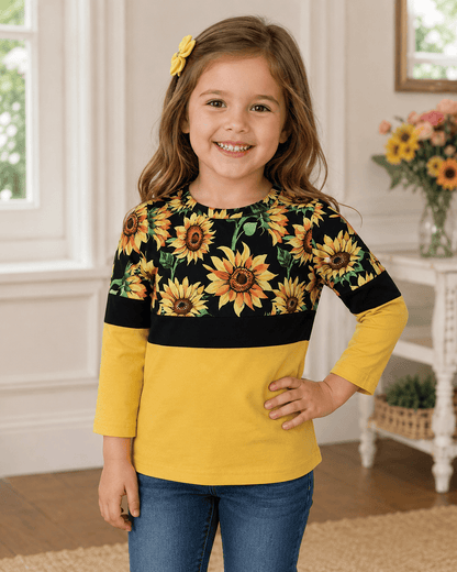 ILTEX Apparel Kids Clothing Color Block Sunflower Yellow Kids
