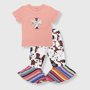 ILTEX Apparel Kids Clothing Cow Cross Serape Kids Outfit