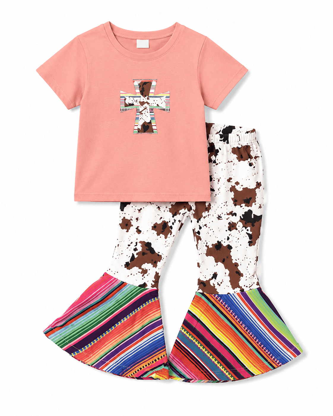 ILTEX Apparel Kids Clothing Cow Cross Serape Kids Outfit