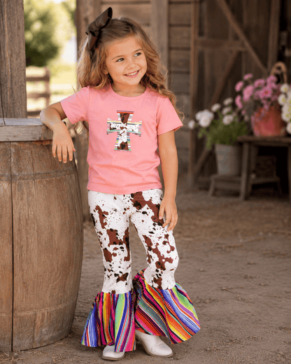 ILTEX Apparel Kids Clothing Cow Cross Serape Kids Outfit