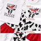 ILTEX Apparel Kids Clothing Cow 'Heifer Please' White Kids Outfit