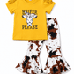 ILTEX Apparel Kids Clothing Cow 'Heifer Please' Yellow Kids Outfit