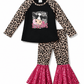 ILTEX Apparel Kids Clothing Cow 'Smooches' Black Cheetah Sequin Outfit Kids