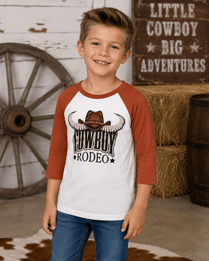 ILTEX Apparel Kids Clothing Cowboy Rodeo Raglan Kids Top