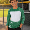 Faux Bleached Raglan Tee - Toddler & Youth - Dark Green